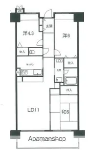 エルシティ草津2番館【403号室】の間取り