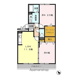 コトー鹿子木【3階】の間取り