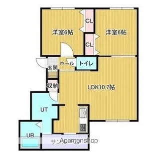 アルカサール金堀【4階】の間取り