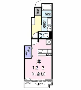 リバ-ス露橋【1階】の間取り