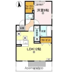 UNA CASA COMODA【1階】の間取り