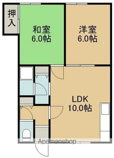 冨田アパート【102号室】の間取り