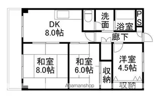 グリーンハイツ米山【5階】の間取り