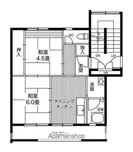 ビレッジハウス仙台鶴ケ谷五丁目8号棟【3階】の間取り