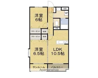 ボンヌシャンス【301号室】の間取り