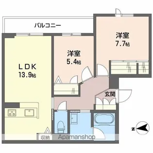 シャーメゾンヴェルーラ【3階】の間取り