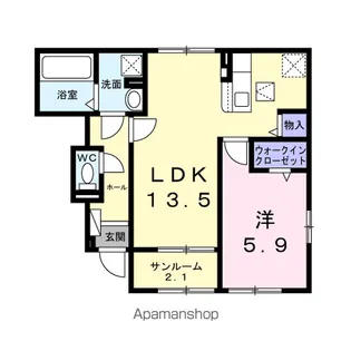 アウローラ鶴崎Ⅰ【1階】の間取り