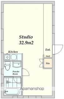 モデリアブリュット北参道【2階】の間取り