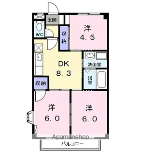 アメニティーK【2階】の間取り