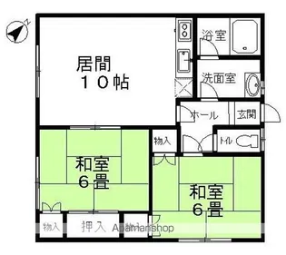 ハイツ白樺【101号室】の間取り