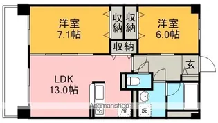 リリーヴィレッジCREST【7階】の間取り