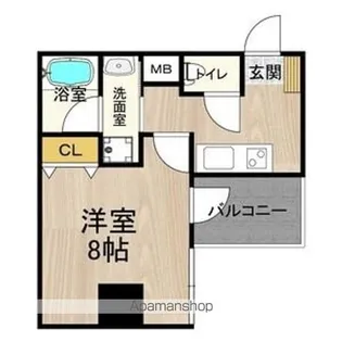 ディオレクレスト東心斎橋【3階】の間取り