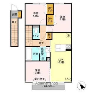 フォリウムー A【2階】の間取り