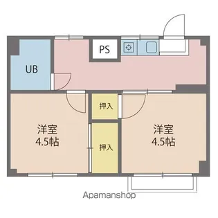 カーム山城【203号室】の間取り