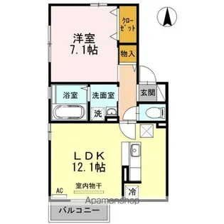 DーROOMグッチ V【1階】の間取り