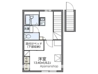 レオパレス西部【206号室】の間取り
