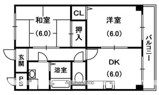 M’PLAZA楠根参番館【6階】の間取り