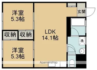 ロワール坂戸【1階】の間取り