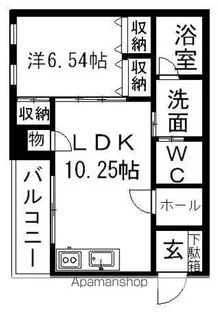 南町セゾンヴェール パートⅠ【202号室】の間取り