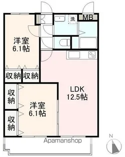 ブレイン鬼無【1階】の間取り