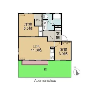 るぼあとき【A102号室】の間取り