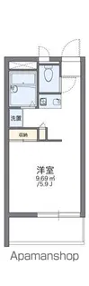 レオパレスフレッシュⅢ【3階】の間取り