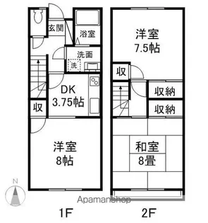 メゾンドアミータ【10-B号室】の間取り