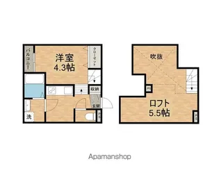Y’Sスクエア三里町【202号室】の間取り
