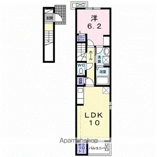 ポーリ【2階】の間取り