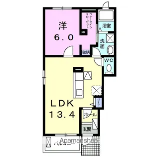 サンライズ D【1階】の間取り