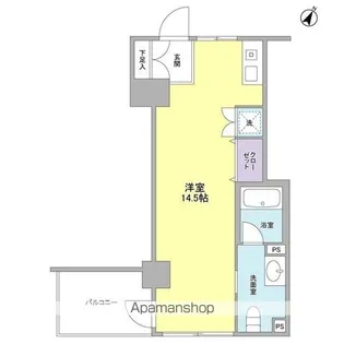 セントラル白楽【4階】の間取り