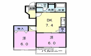 メゾン・ド・エスポアール【1階】の間取り