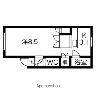 マイキャッスルA棟【301号室】の間取り