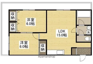 公園通り大須賀【6階】の間取り