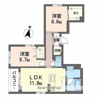 アイビー【2階】の間取り