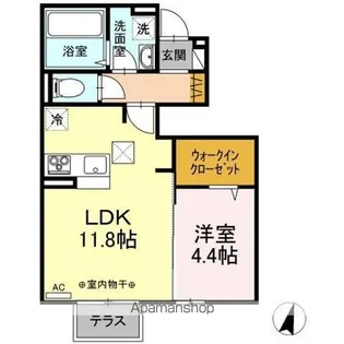 1LDKの間取り画像