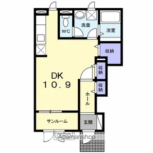 クラール高堂【1階】の間取り
