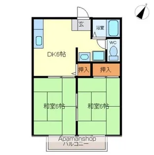 ゾンネハイムⅡ号棟【201号室】の間取り