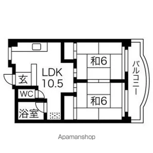マンション桜本町【2階】の間取り