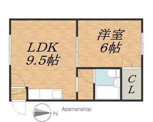 ウエスト1・27【2階】の間取り