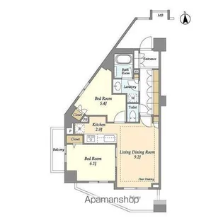 ブランズ川口本町【4階】の間取り