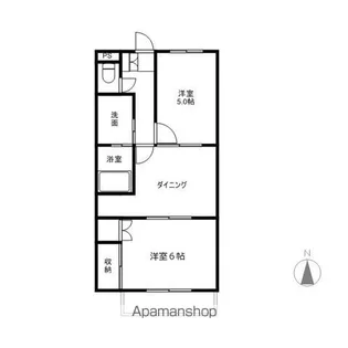 コーポ蓮堀B棟【2階】の間取り