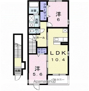 スカイフィールド・アサカC【2階】の間取り