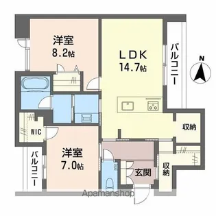 ジョフリエル【3階】の間取り