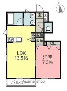 シャーメゾン宮の杜【1階】の間取り