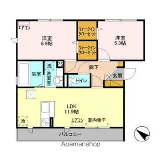 エムワイハイツ【1階】の間取り