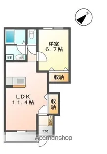 杜のコーポ【1階】の間取り