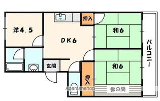 コーポ忠栄【4階】の間取り