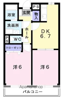 リヴハウスA【2階】の間取り