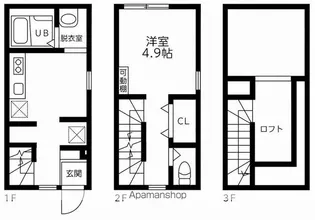 ルナ三軒茶屋【110号室】の間取り
